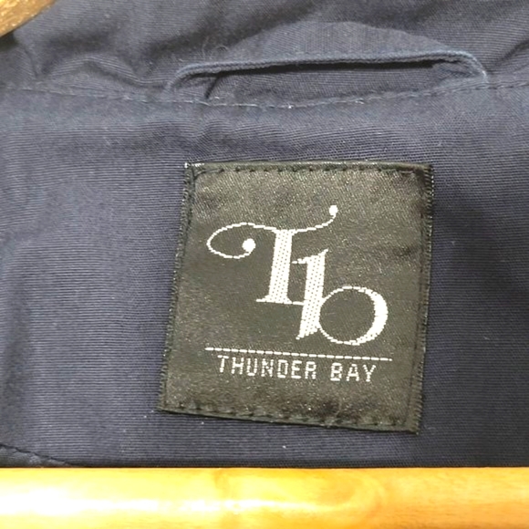 Thunder Bay Vintage Blue Casual Red Jacket Coat Snap Button Front Plus Size 16 - Picture 10 of 12